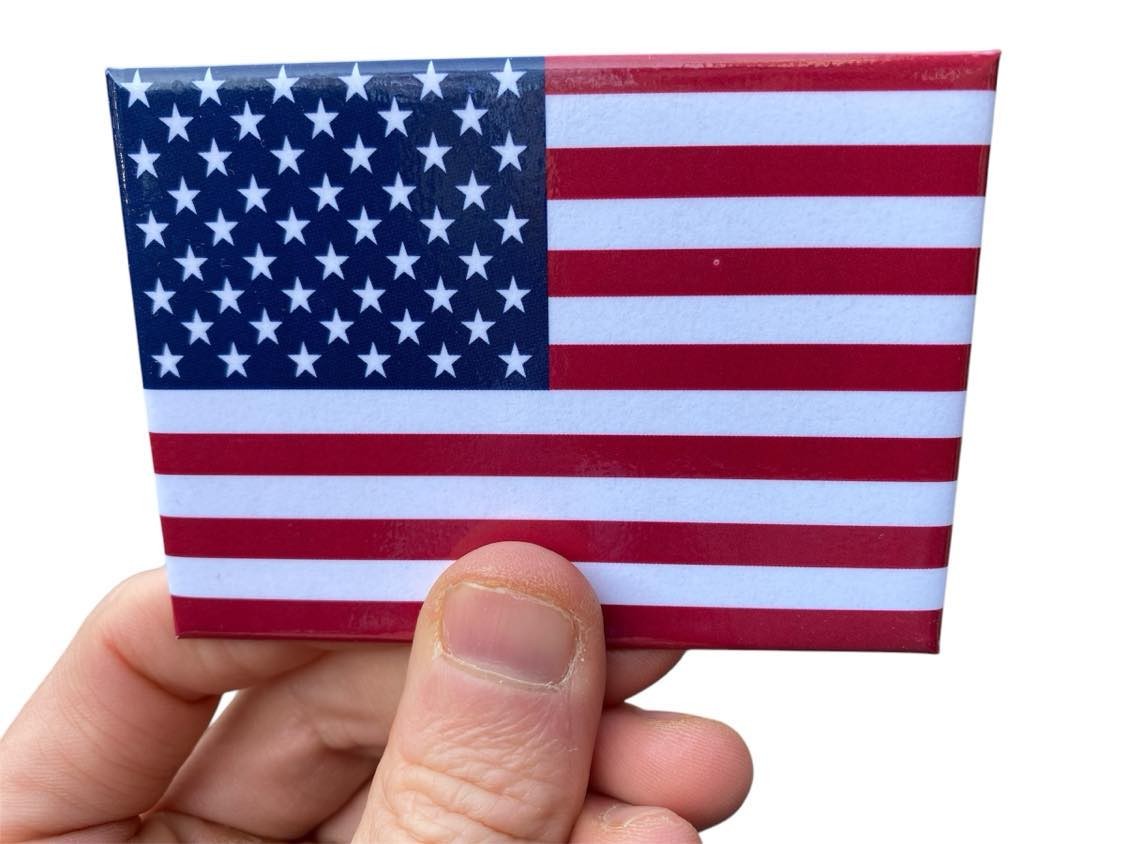 USA American Flag Fridge Magnet Kitchen Home Decor – 3.5″ x 2.5″ Made in USA