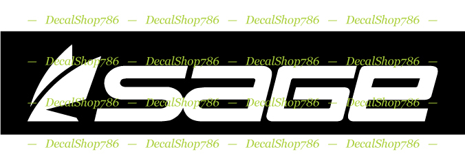 Sage Fishing Rods – Outdoor Sports – Vinyl Die-Cut Peel N’ Stick Decals