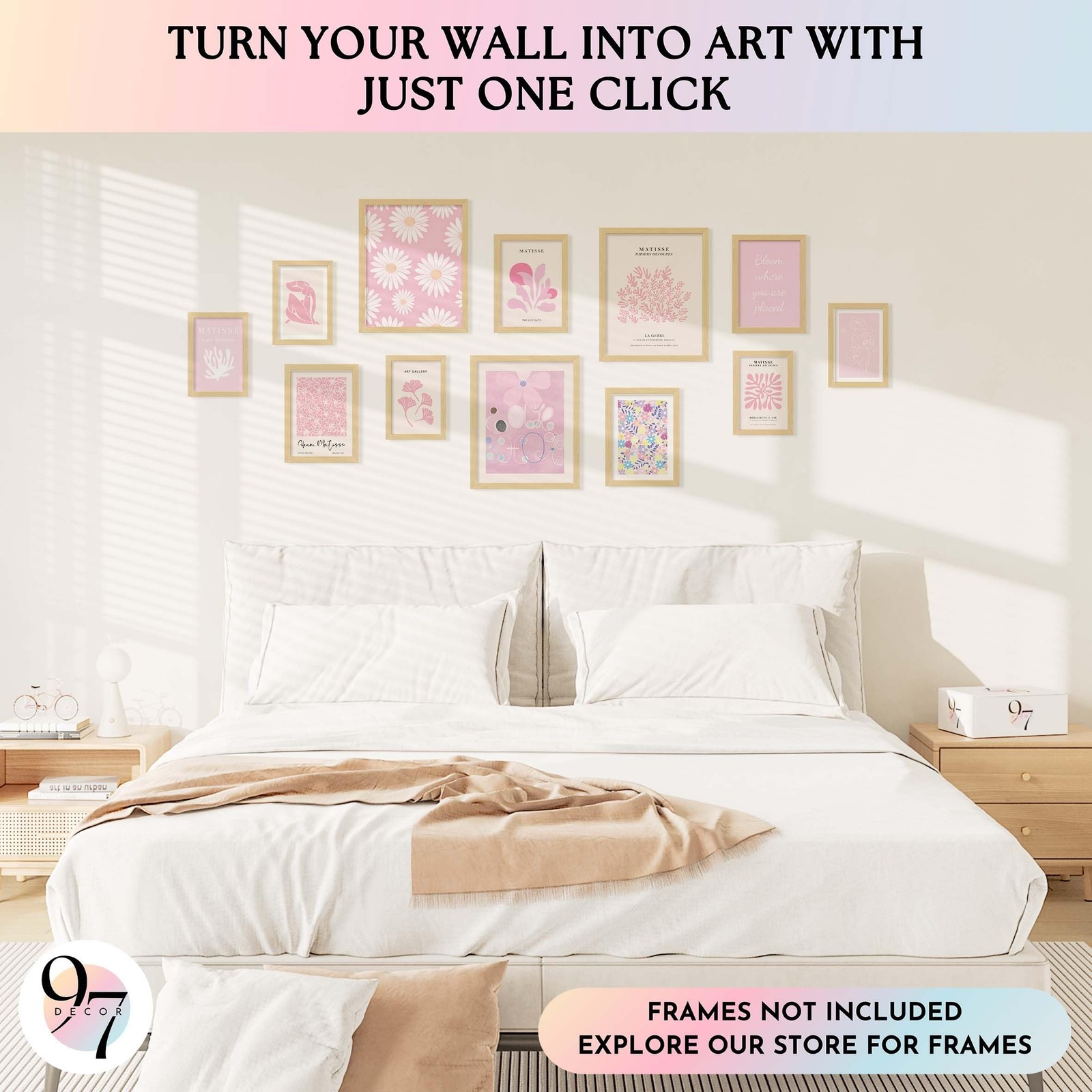 97 Decor Pink Wall Decor Aesthetic Pictures – Matisse Wall Art Pink Posters f…