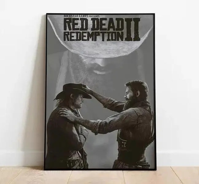 Red Dead Redemption 2 Poster Arthur Morgan Art Print RDR2 Outlaw Wall Decor
