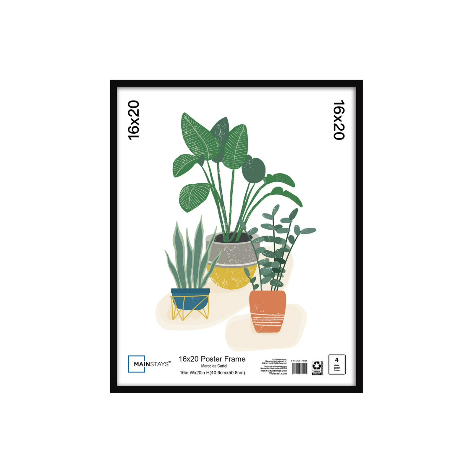 16×20 Basic Black Poster Frame