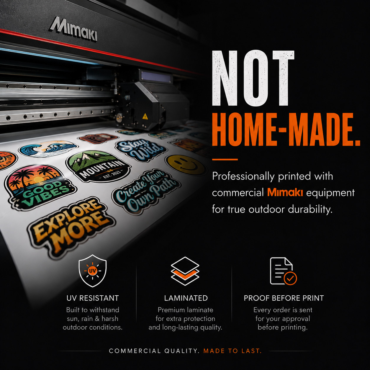 Custom Business Logo Stickers | Full Color Vinyl Waterproof 2″-20″