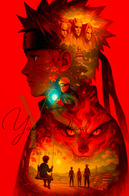 NARUTO Naruto Uzumaki poster print 13”x19” home decor glossy paper #1