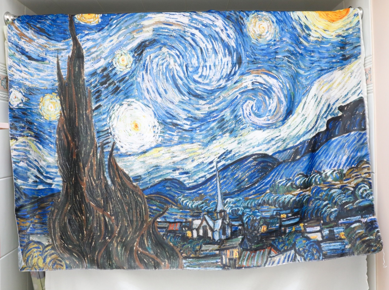 Starry Night Vincent Van Gogh blue tapestry painting wall decor art print