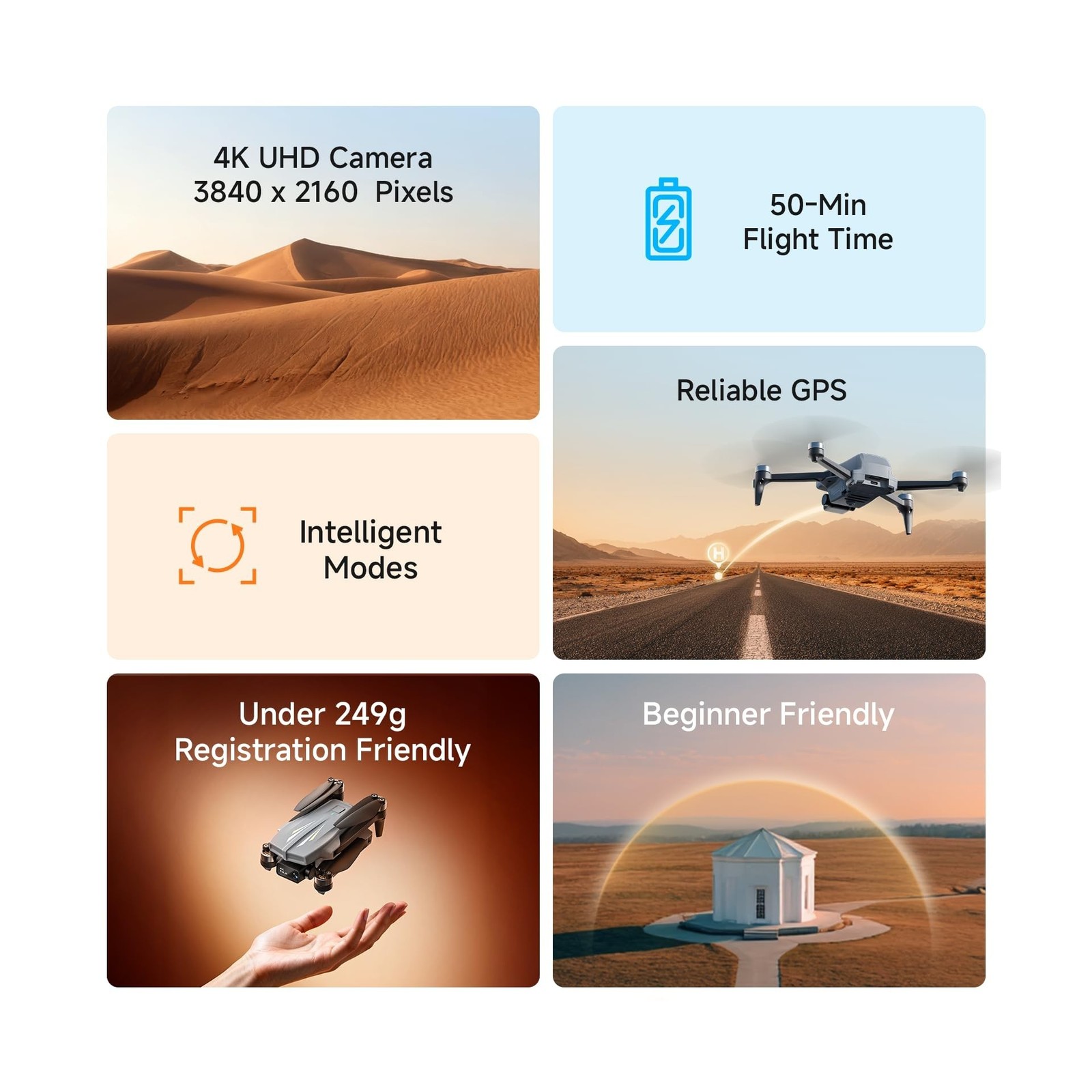 Ameta S20 Drones with Camera for Adults 4k UHD, GPS Drone for Adults Beginner…