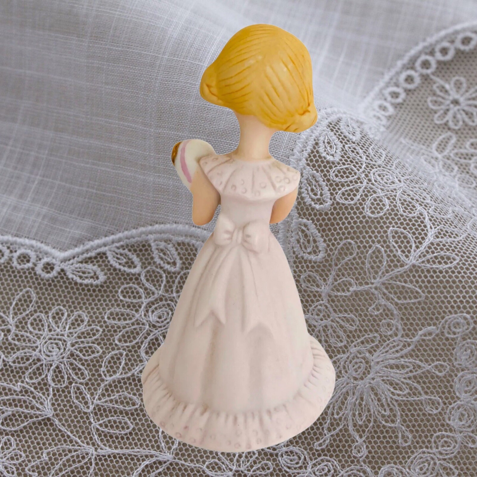 Vintage Enesco Growing Up Birthday Girl Figurine Age 5 Blonde Girl 1981