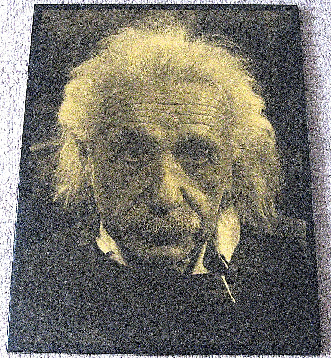 ALBERT EINSTEIN FRAMELESS ART 20.5″x16″ WALL DECOR SCIENCE GERMAN PHYSICIST WOOD