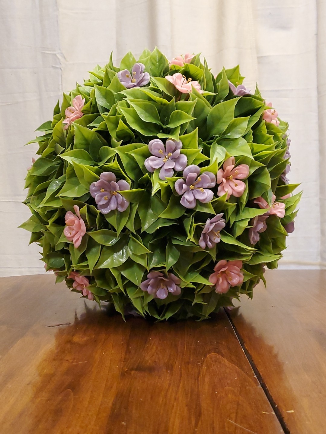 12″ Flower Blossom Indoor Outdoor Garden Sphere Purple & Pink