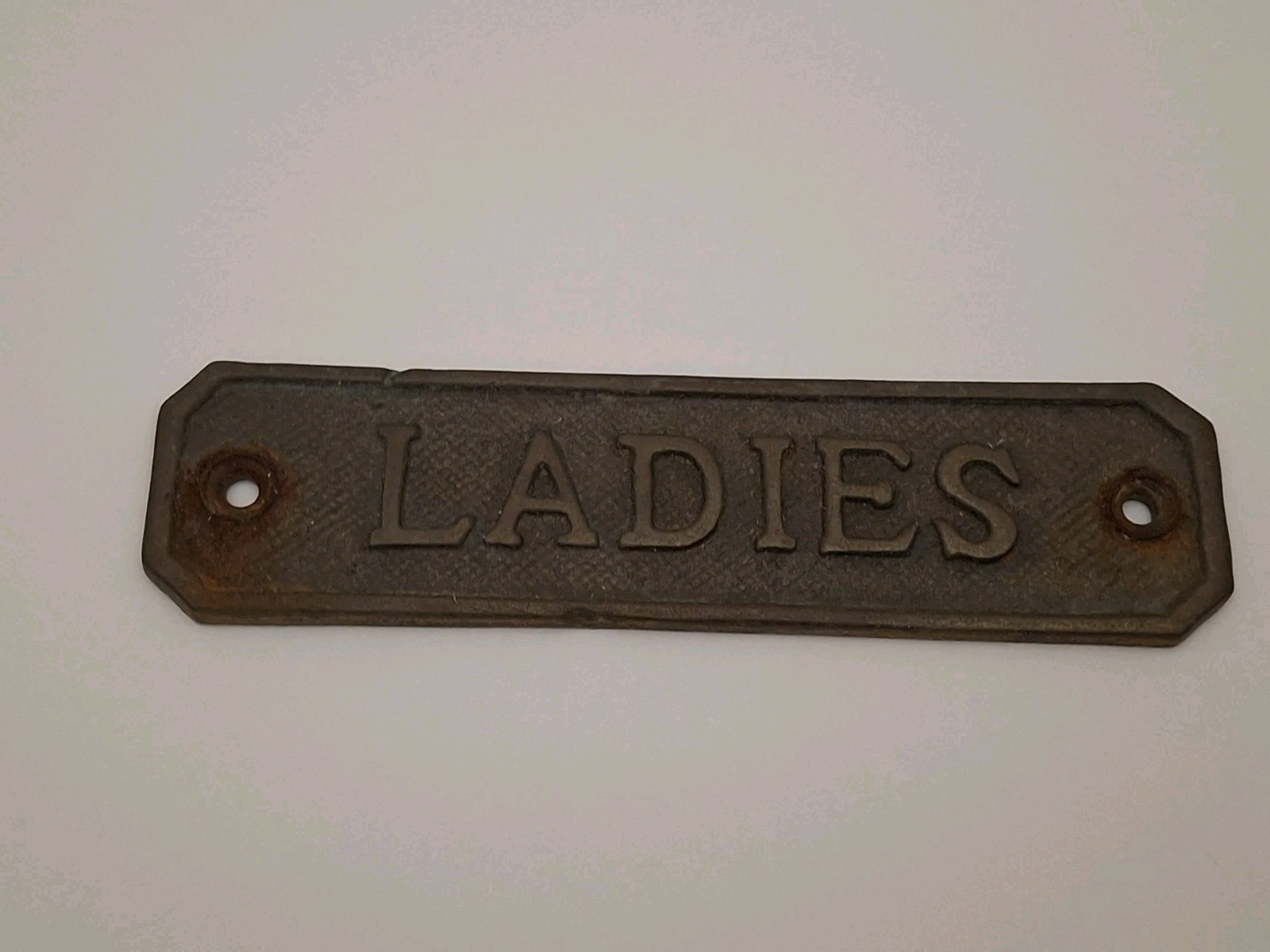 Vintage Brass Ladies Door Restroom Sign( See Pictures)