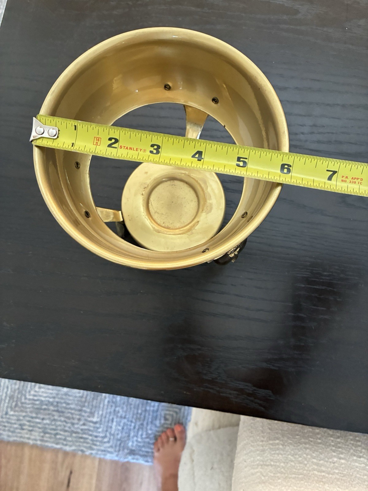 Source Unknown Brass Footed Bowl with Decorative Legs – Gold
