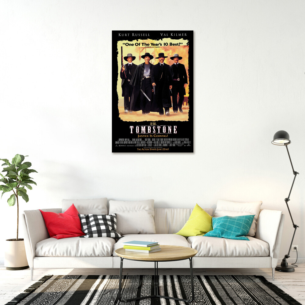 Tombstone – Movie Poster (Regular Style – Black Version) (Size: 24″ X 36″)