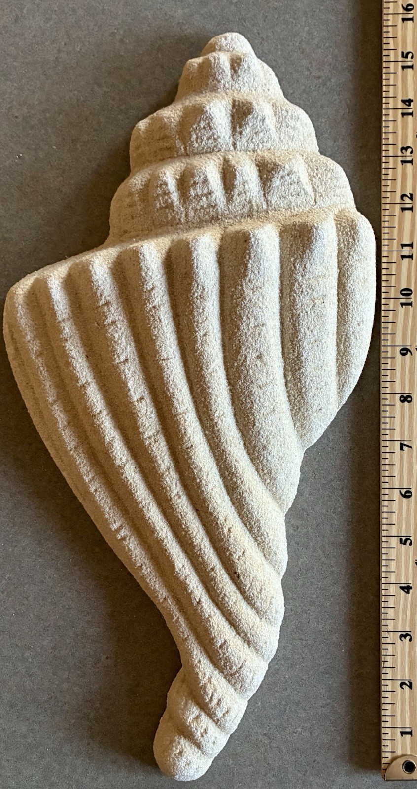 Genb Reflections Plaster Conch Shell Wall Plaque 15″ VTG 90s Coastal Beach Decor