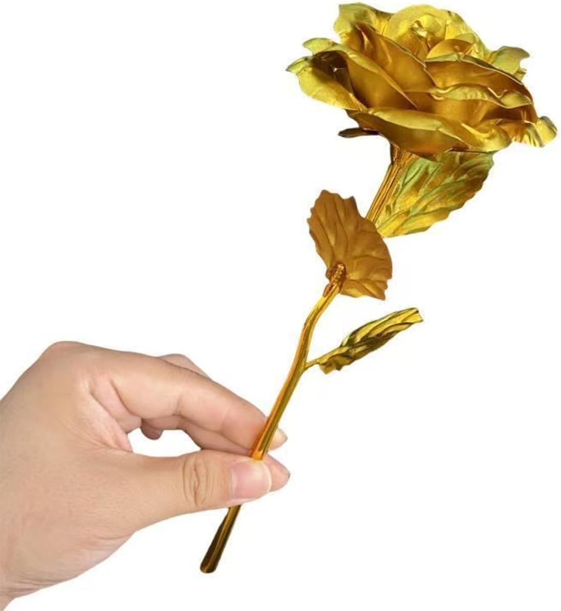 Gold Dipped Rose, Eternal Long Stem Golden Rose | Luxurious Romantic Gift for Wo