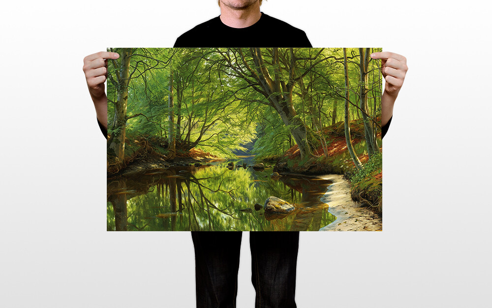 Peder Monsted Spring River Landscape Print Wall Art Home Decor – POSTER 20×30
