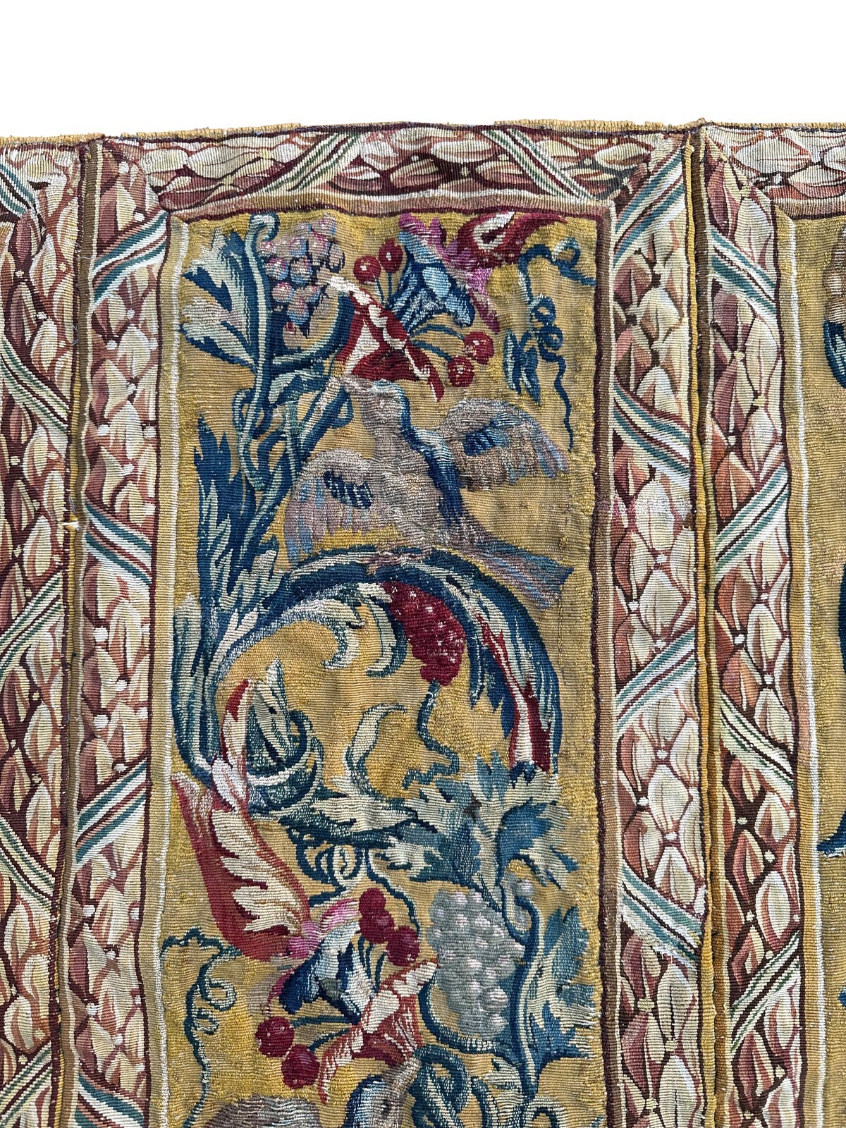 3×3 Extraordinary Antique French Beauvais Tapestry Louis XVI Silk 18th Century