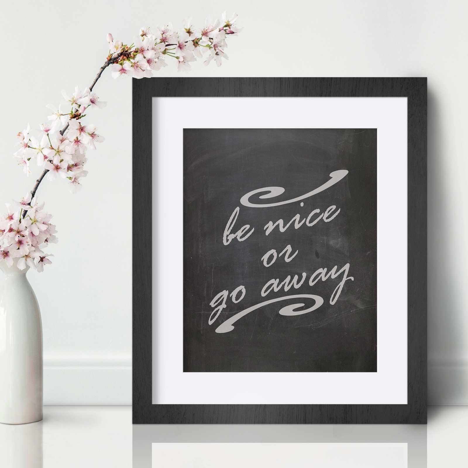 Be Nice Inspirational Wall Art Print Motivational Quote Poster Decor Gift Home