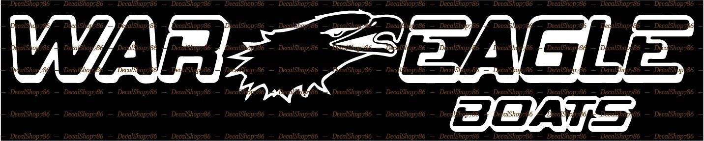 War Eagle Boats II- Outdoor Sports – Vinyl Die-Cut Peel N’ Stick Decals/Stickers