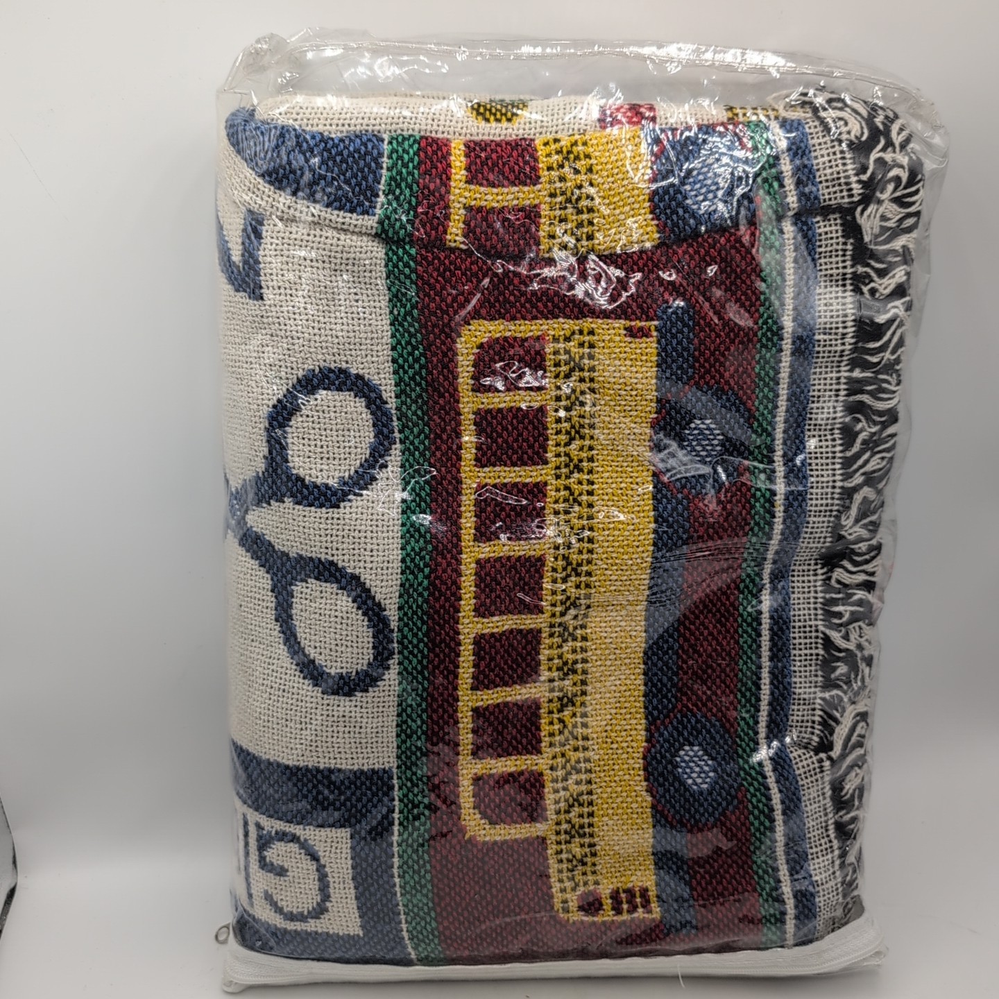 “School Days” Texture Woven 100% Cotton Afghan Blanket 48″ X 60″ Teacher Gift