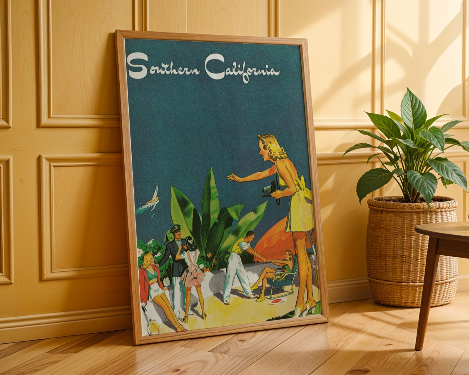 Southern California 1940 Retro Travel Poster