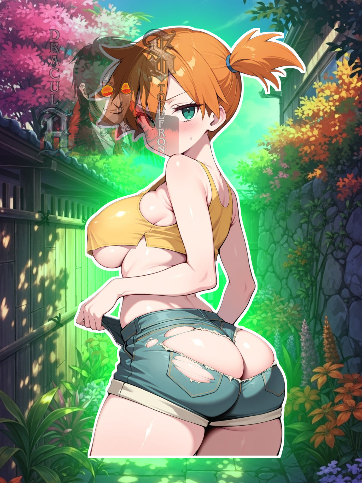 Adult Anime Waifu Pokemon Misty/ Kasumi 6″ Vinyl Sticker