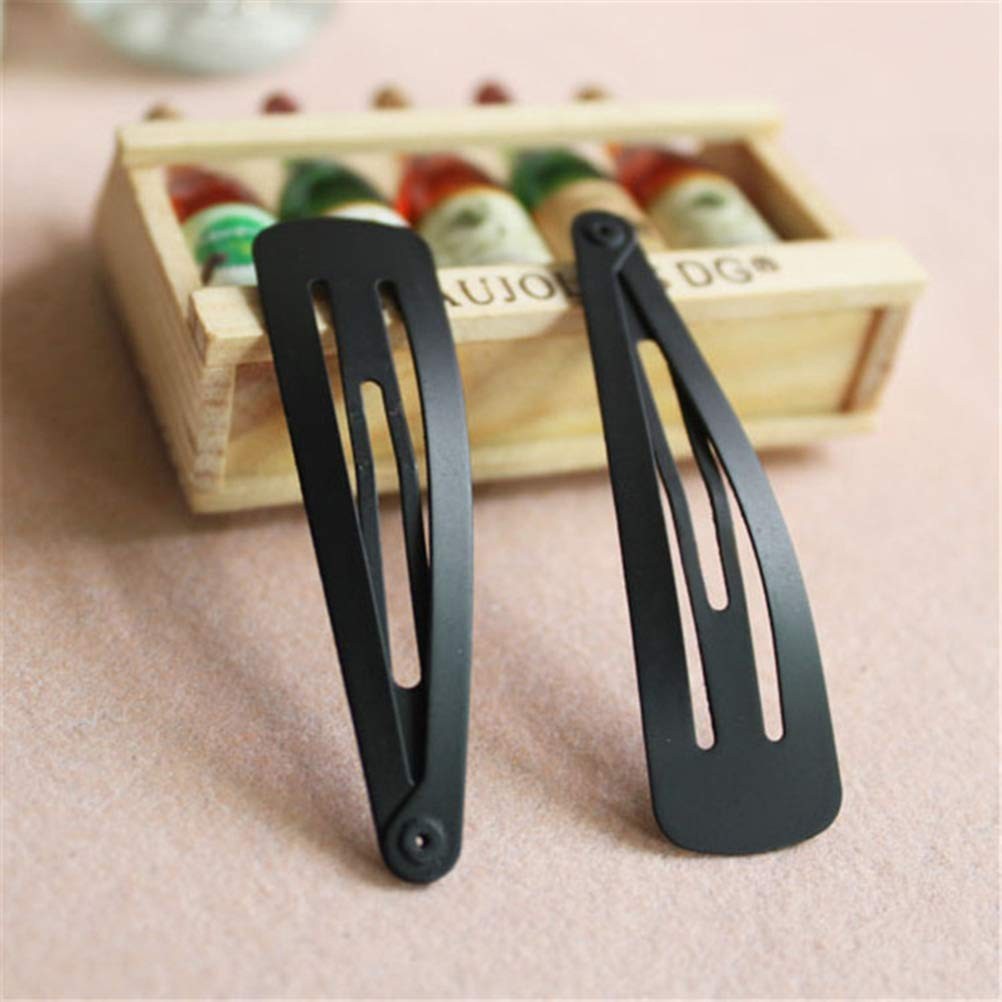 Simple Solid Color Snap Hair Side Clips Girls & Women Cleaning Household Handy