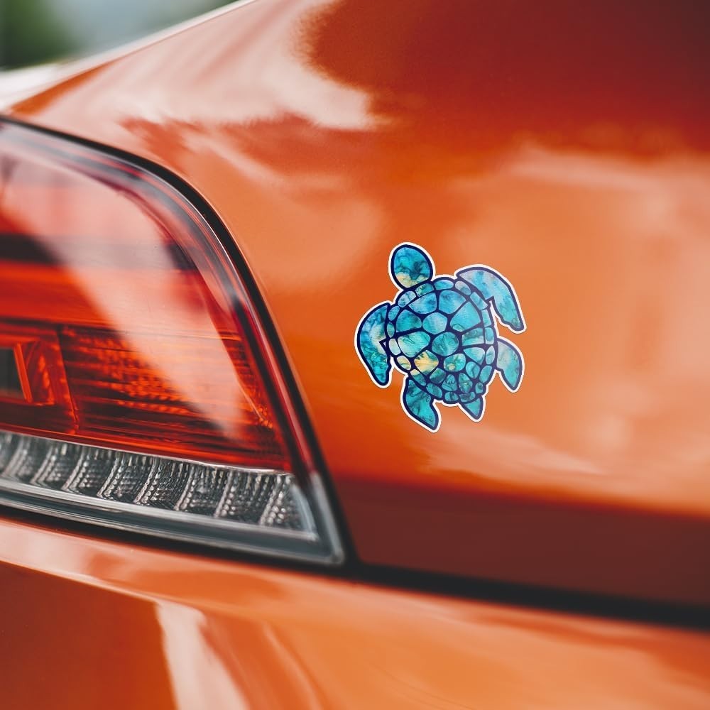 Ocean Sea Turtle Decal Waterproof Vinyl Sticker for Car Window Tumbler 5 H”