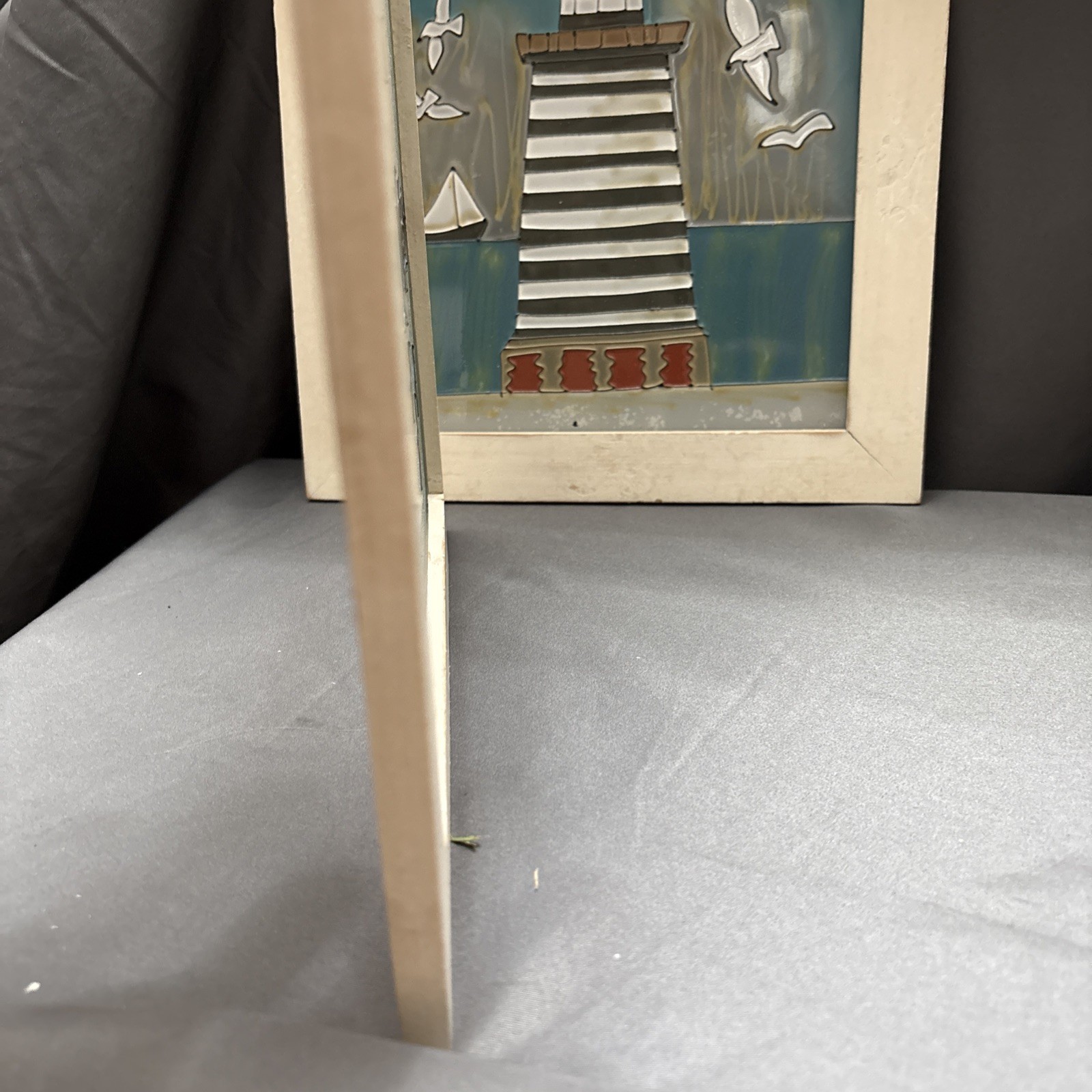 Nautical Lighthouse Reverse Painting On Glass Home Decor Lot 4 Pc Accent Wall