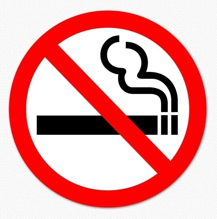 No Smoking Stickers 50 Pack – Dia 1.5″ X 1.5″