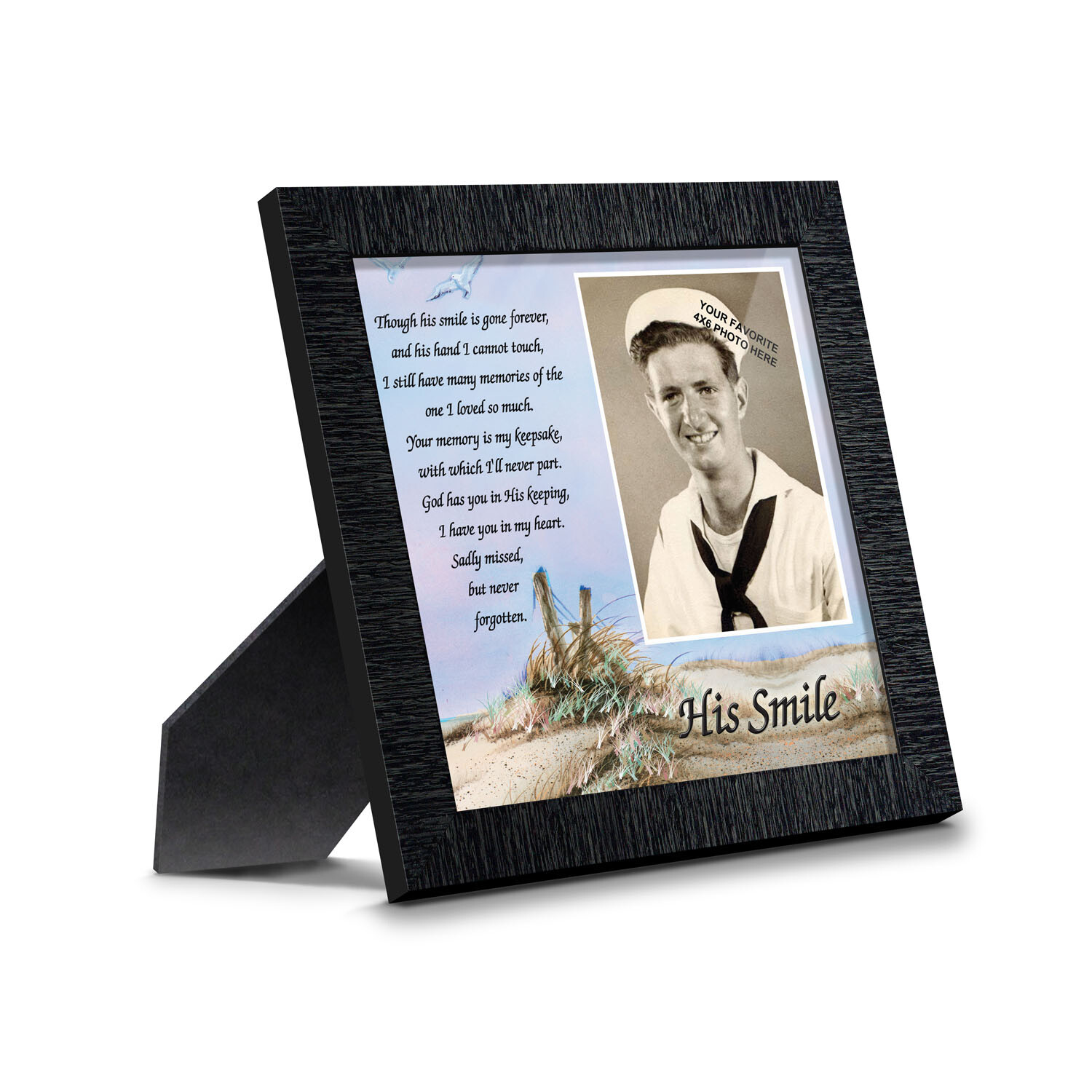 His Smile, In Memory of a loved one, Loving Memory Gift, 10×10 6753