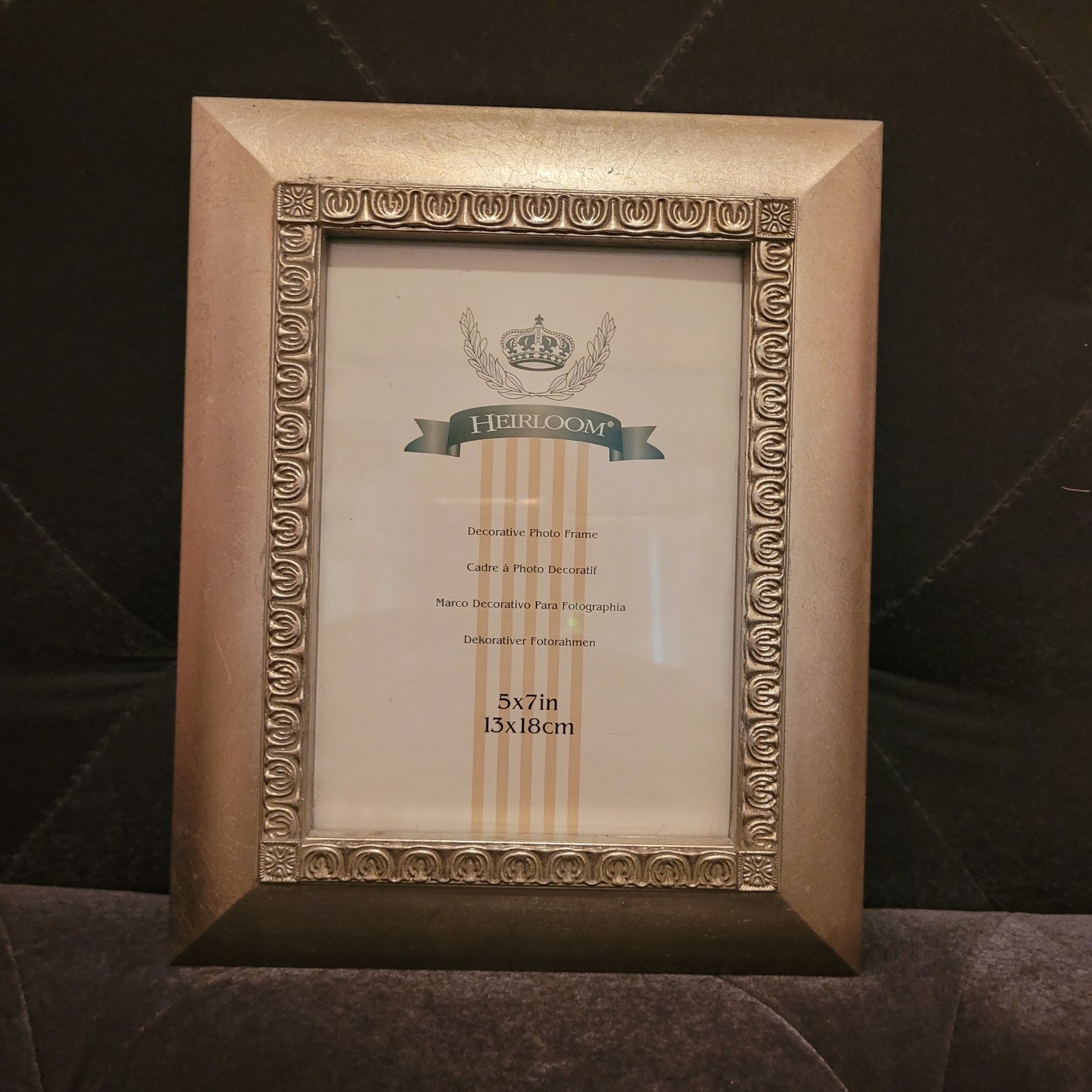 Heirloom Silver 5×7 Art Deco Photo Frame Tabletop or Wall Vertical Or Horizontal