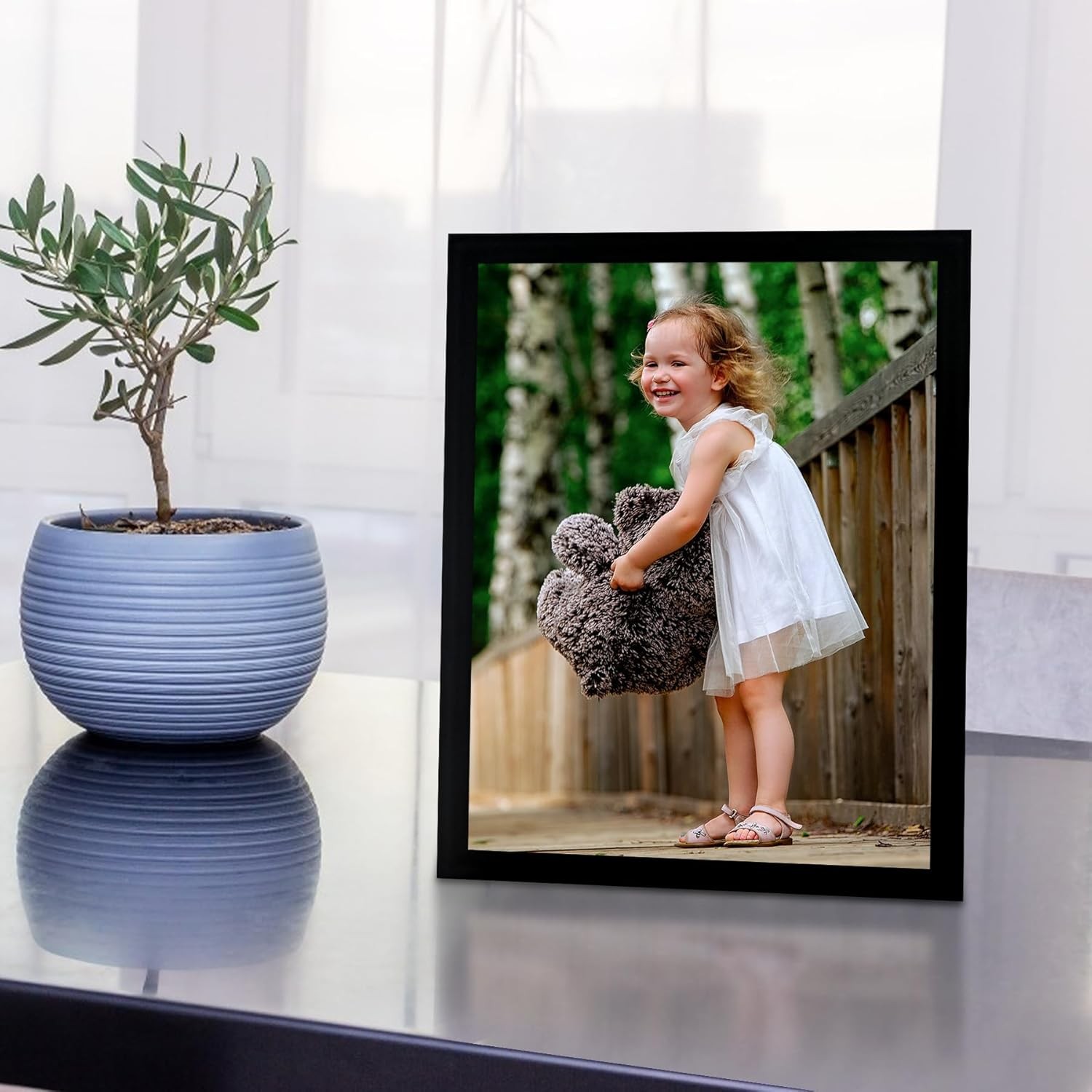 8×10 Picture Frame Wall Hanging Photo Frame, Black, 5 Pack