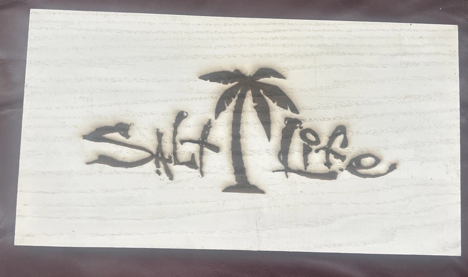 Salt Life Laser Engraved, White Washed Oak Board 1/2”x 8-5/8”x16”