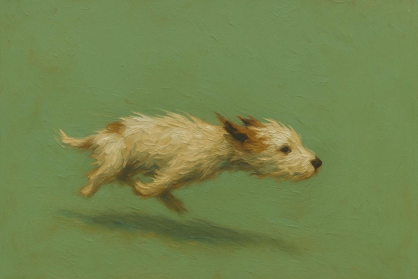 Dog with Zoomies Poster Rustic Pet Art Decor Funny Dog Lover Wall Art