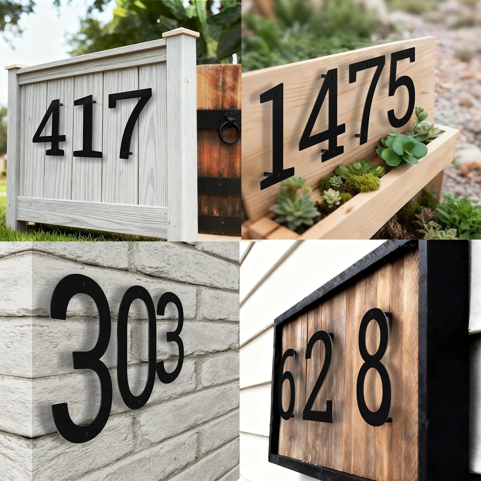 3″ 4″ 5″ 6″ 8″ Stainless Steel Floating House Numbers, Metal House Numbers fo…