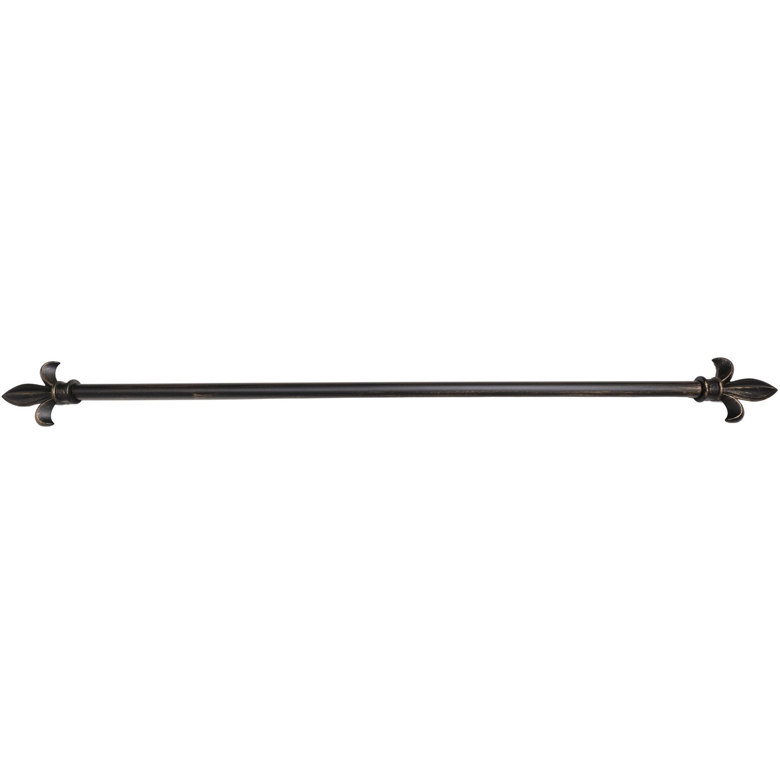 Fleur de Lys Antique Black Rod Tapestry Rod