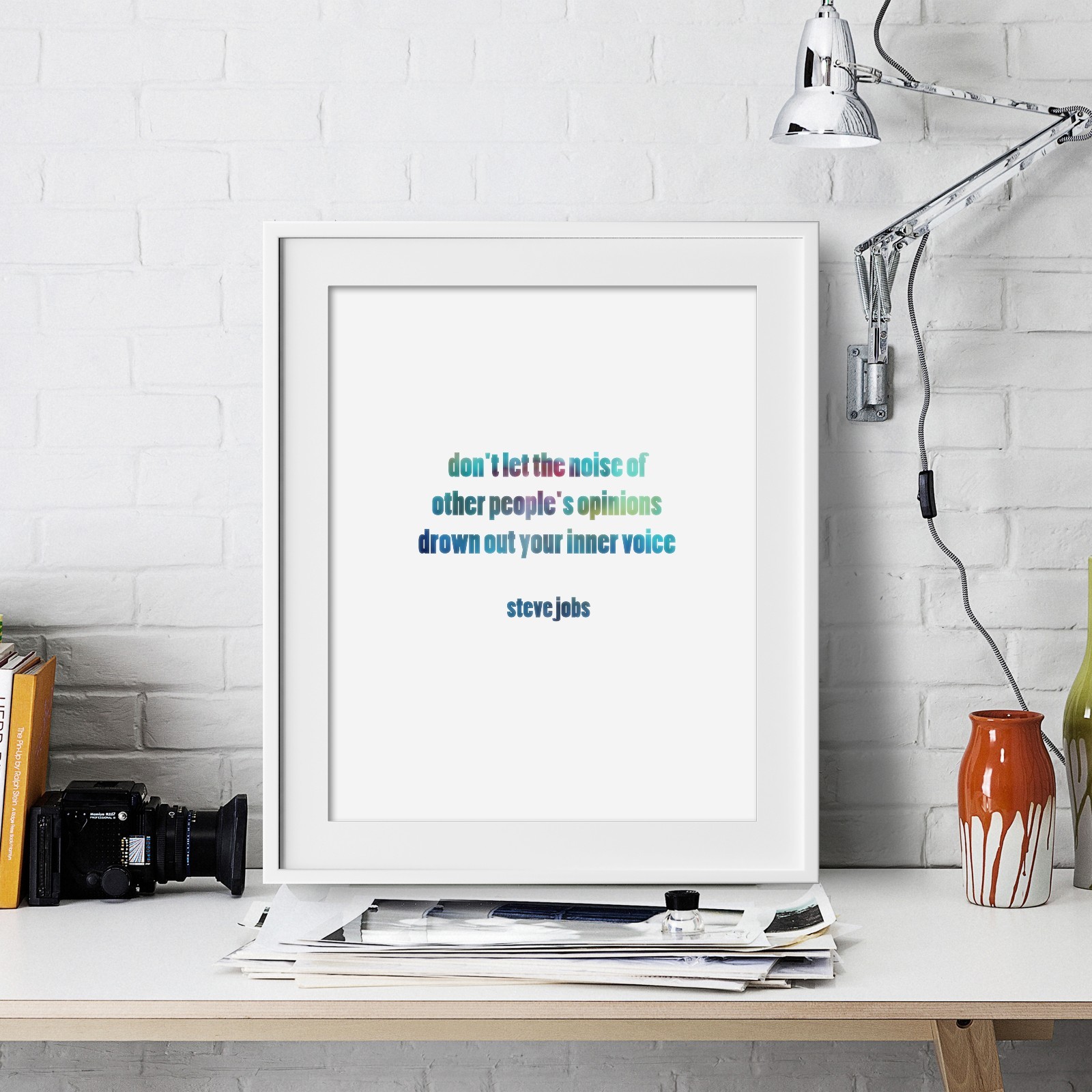 Steve Jobs Inspirational Wall Art Print Motivational Quote Poster Decor Gift him