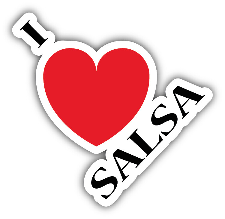 I Love Salsa Dance Car Bumper Sticker Decal – “SIZES”
