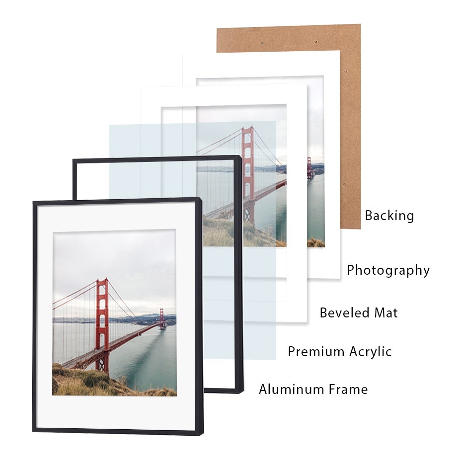 3 Pack 40x60cm Aluminum Picture Frames Wall Hanging Poster Frame for Home Decor