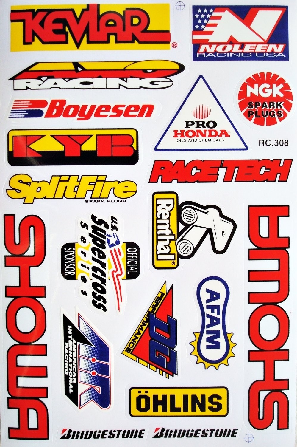 Dirt Bike Motorcycles Supercross Motocross ATV Lot 6 vinyl decals stickers D6015