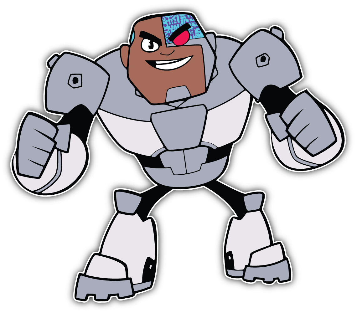 Cyborg Teen Titans Cartoon Character Sticker Bumper Decal – ”SIZES”