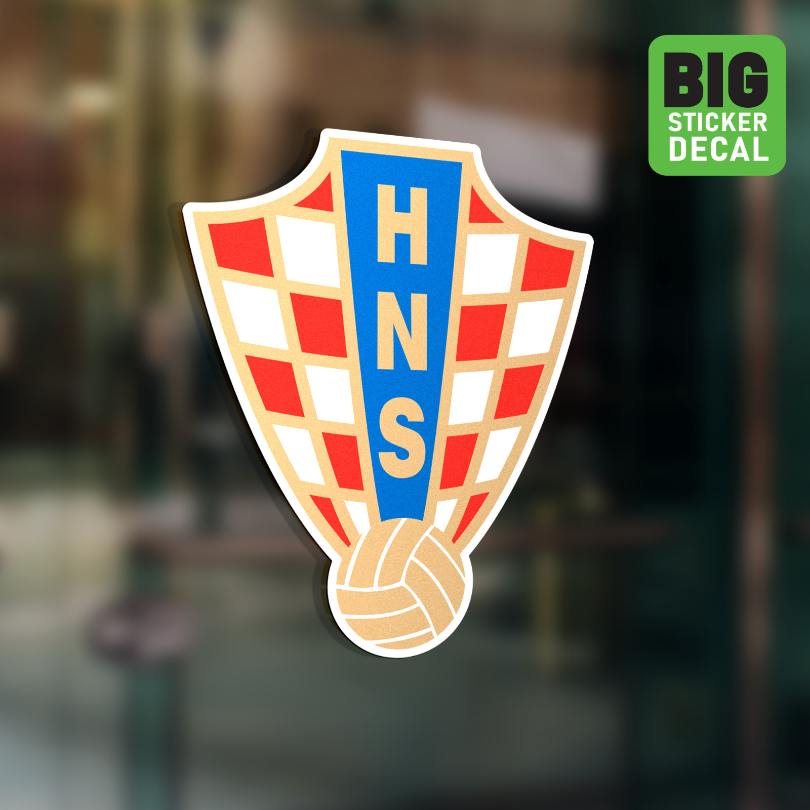 Croatia National Team Big Laminated Vinyl Soccer Sticker Car Decal Football