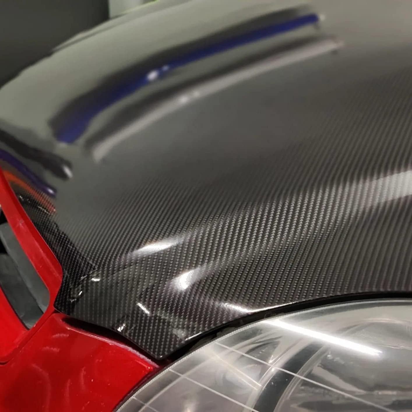 6D High Gloss Black Carbon Fiber Vinyl Wrap Roll with Air Release for Cars
