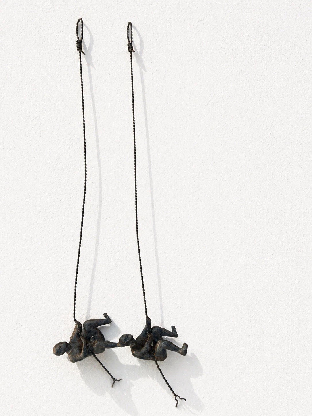 Bronze Style Global Views Climbing Man Wall Sculptures Lot of 2 Inches 42”long