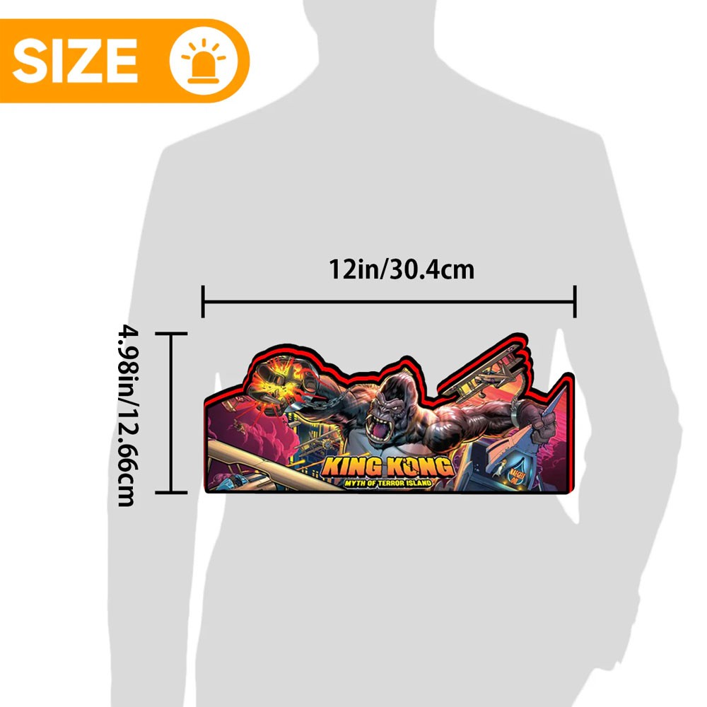 King Kong Pinball Topper 3D Printed Lightbox USB LED Sign for Pinball Machine