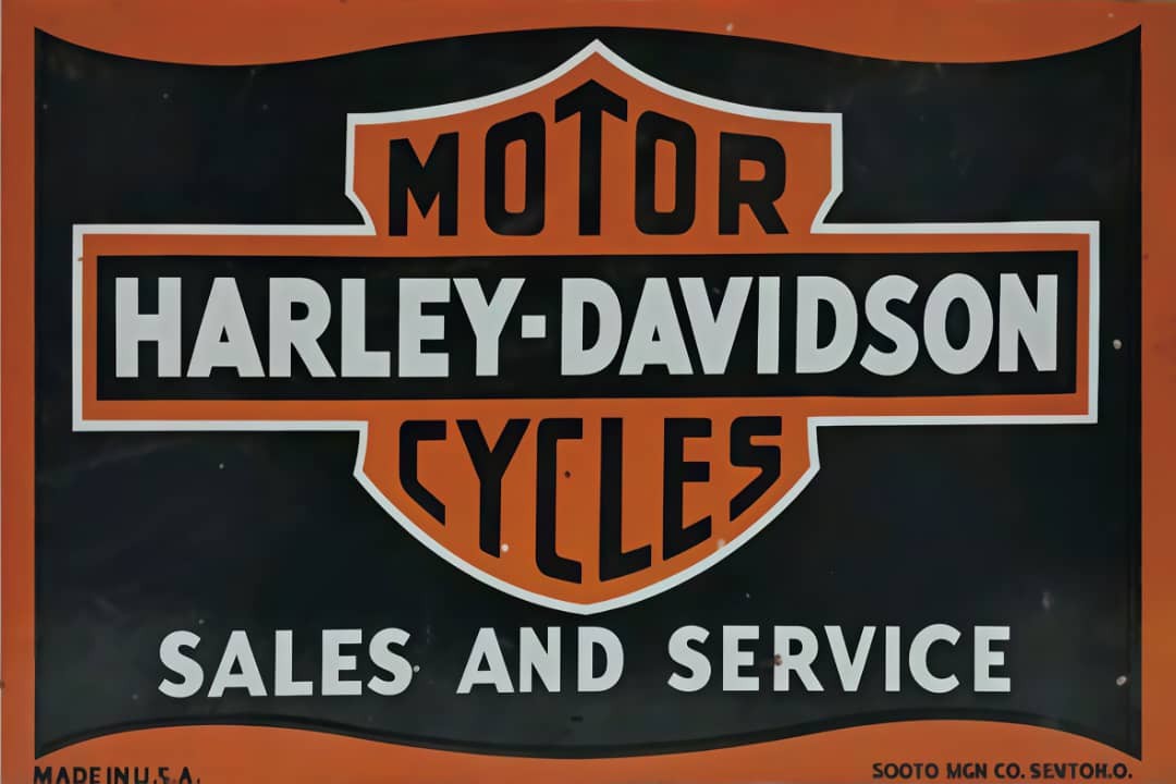 Harley-Davidson Motorcycles Sales And Service Replica Shop Metal Sign 8″x12″