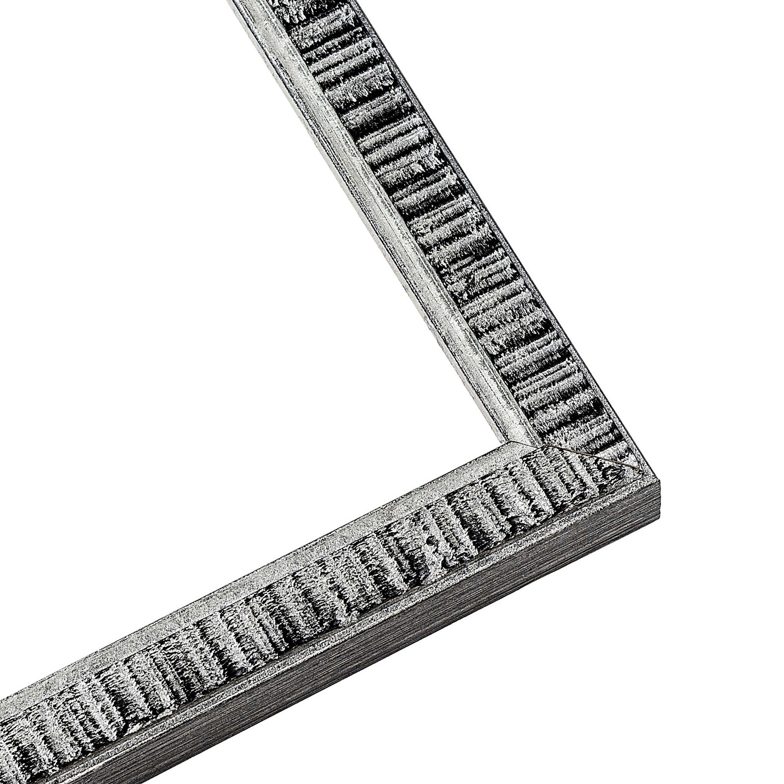 11×22 Frame Silver Grey Distressed Solid Wood Picture Frame | 0.75 Inch Moulding