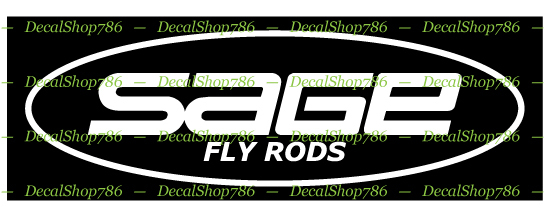 Sage Fishing Rods II – Outdoor Sports – Vinyl Die-Cut Peel N’ Stick Decals