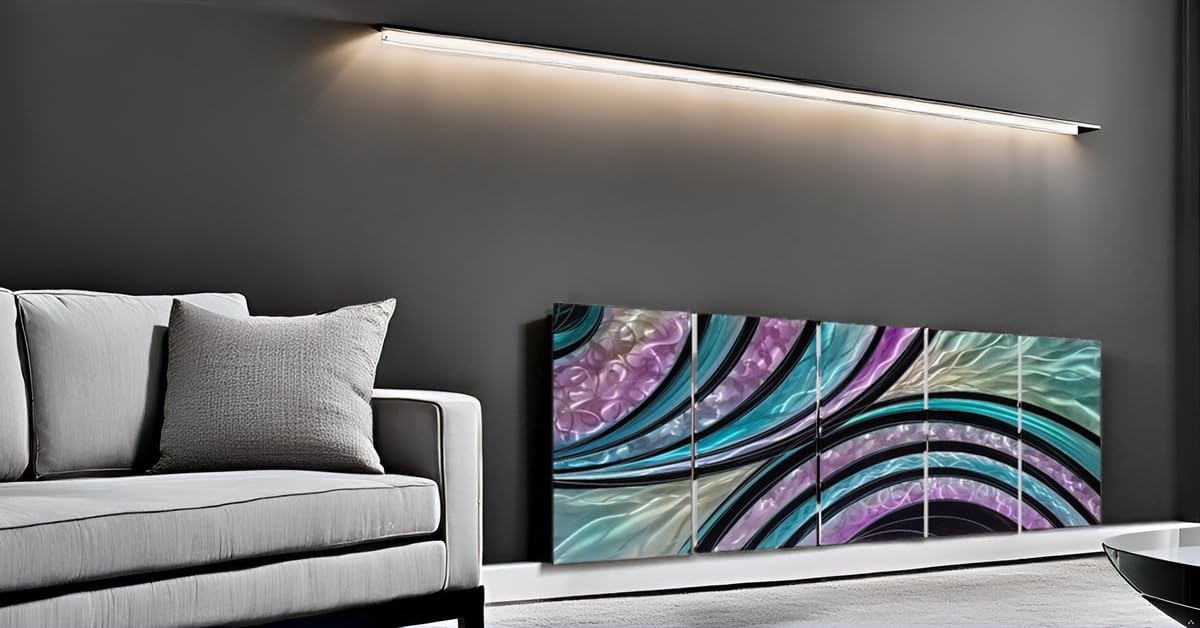 Colorful Aluminum 3D Abstract Wall Sculpture – Set of 5 Pieces
