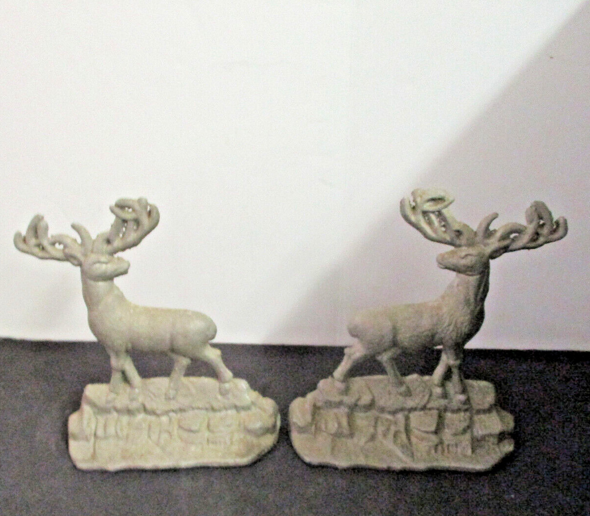 Door Stop BOOK ENDS Moose Rustic Cast Iron / METAL NONE PAINTED 9 ” Height