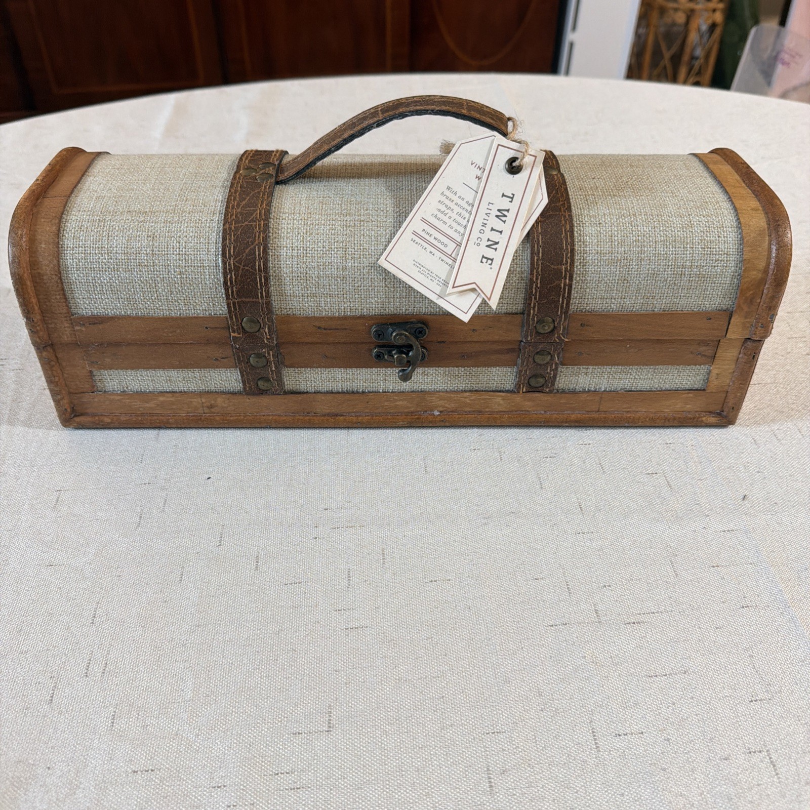 Wood And Metal Storage Basket, 13x5x4” With Metal Latch & Misc Incense Sticks